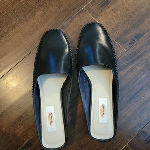 Talbot Black Flat Slides Size 6.5